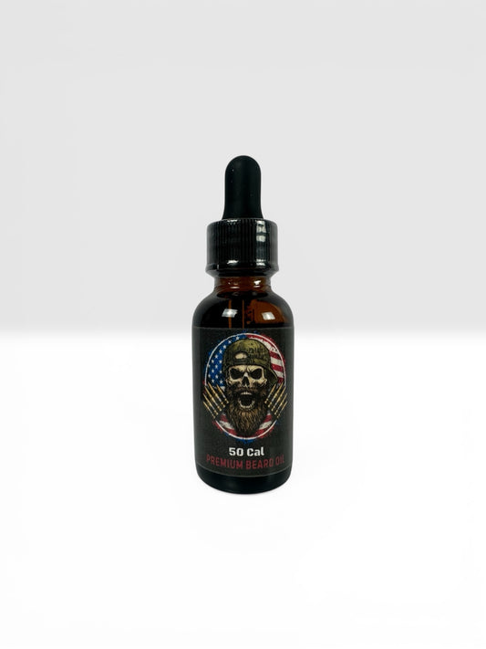 50 Cal Beard Oil 1oz | Spiced Mahogany & Bay Leaf | Premium Beard Oil for Soft, No-Itch Beard
