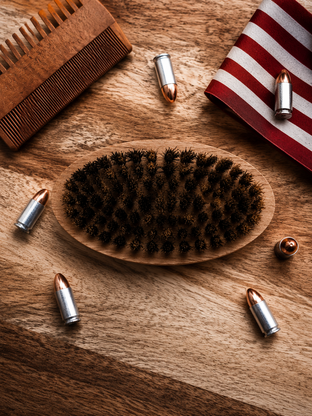 Pocket Beard Brush – Portable Boar Bristle Beard Brush for Men