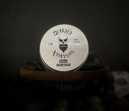 Butt Naked Beard Balm 2oz | Unscented | Premium Beard Balm for Hold, Sensitive Skin & No Itch