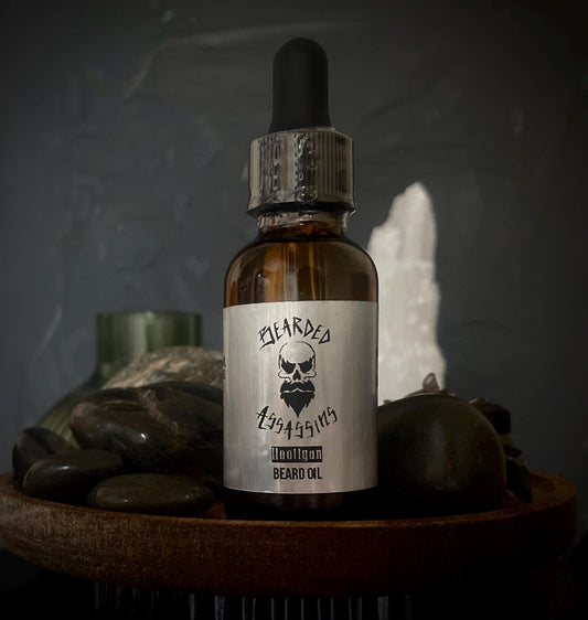 ASSASSIN Beard Oil 1oz | Lemongrass & Lime Essential Oils | Premium Beard Oil for Soft, No-Itch Beard