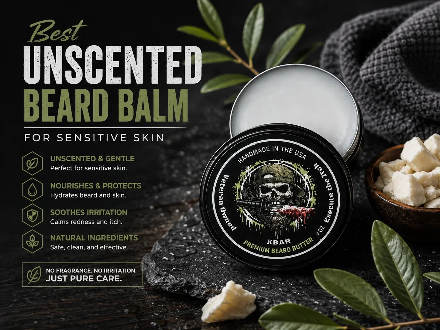 Best Unscented Beard Balm for Sensitive Skin