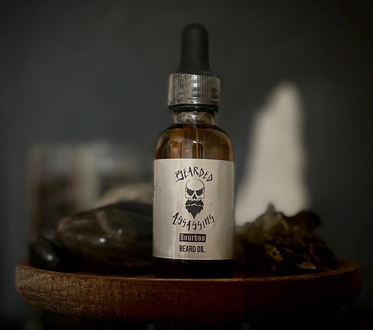 Officer's Club Beard Oil 1oz | Sweet & Smoky Bourbon Scent | Premium Beard Oil for Soft, No-Itch Beard