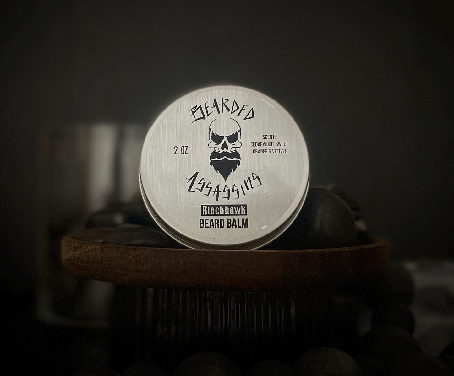 Blackhawk Beard Balm 2oz | Cedarwood, Sweet Orange & Vetiver | Premium Beard Balm for Hold, Softness & No Itch