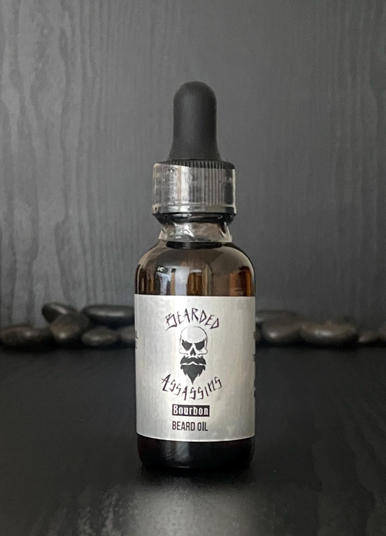 Officer's Club Beard Oil 1oz | Sweet & Smoky Bourbon Scent | Premium Beard Oil for Soft, No-Itch Beard