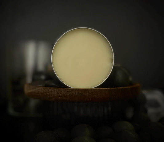 Officer's Club Beard Balm 2oz | Sweet & Smoky Bourbon Scent | Premium Beard Balm for Hold, Softness, No-Itch Beard